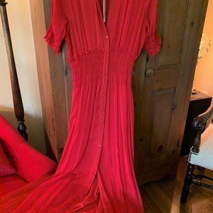 Zara 2021, Red, maxi dress NWT.